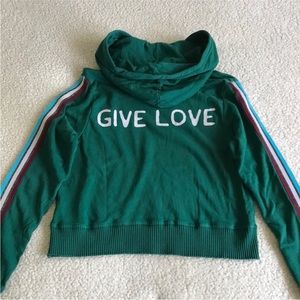 ✨3 for $25✨ Spiritual Gangster Give Love hoodie, 100% cotton, forest green (XS)